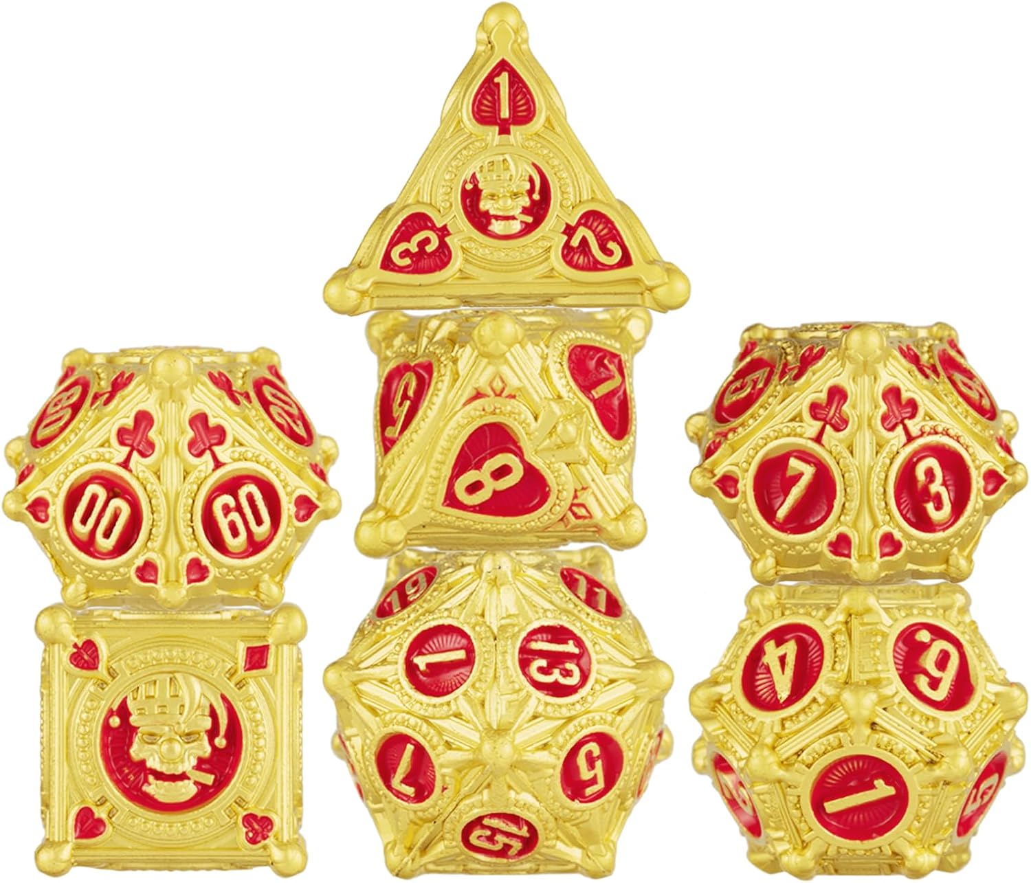 Surpass Metal dice DND dice Set 7-Piece dice Set d&d Dice for Dungeons & Dragons Role-Playing Board Games