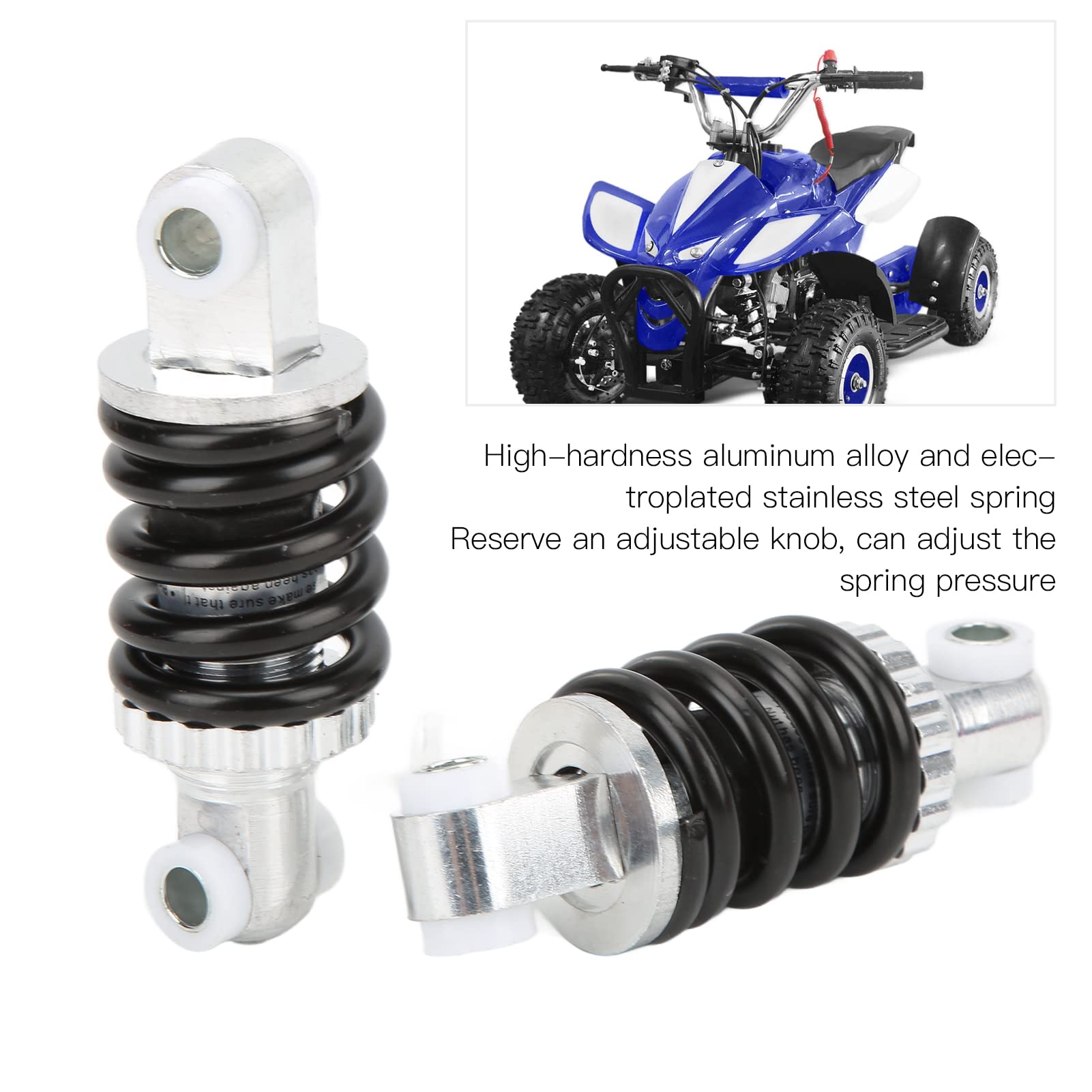1 Coppia Ammortizzatore Posteriore Moto 90mm 400lbs Sospensione Ammortizzatore Ammortizzatore a Molla Regolabile per Mini Pocket Bike 47cc 49cc, Scooter Elettrico, Dirt Bike 250cc