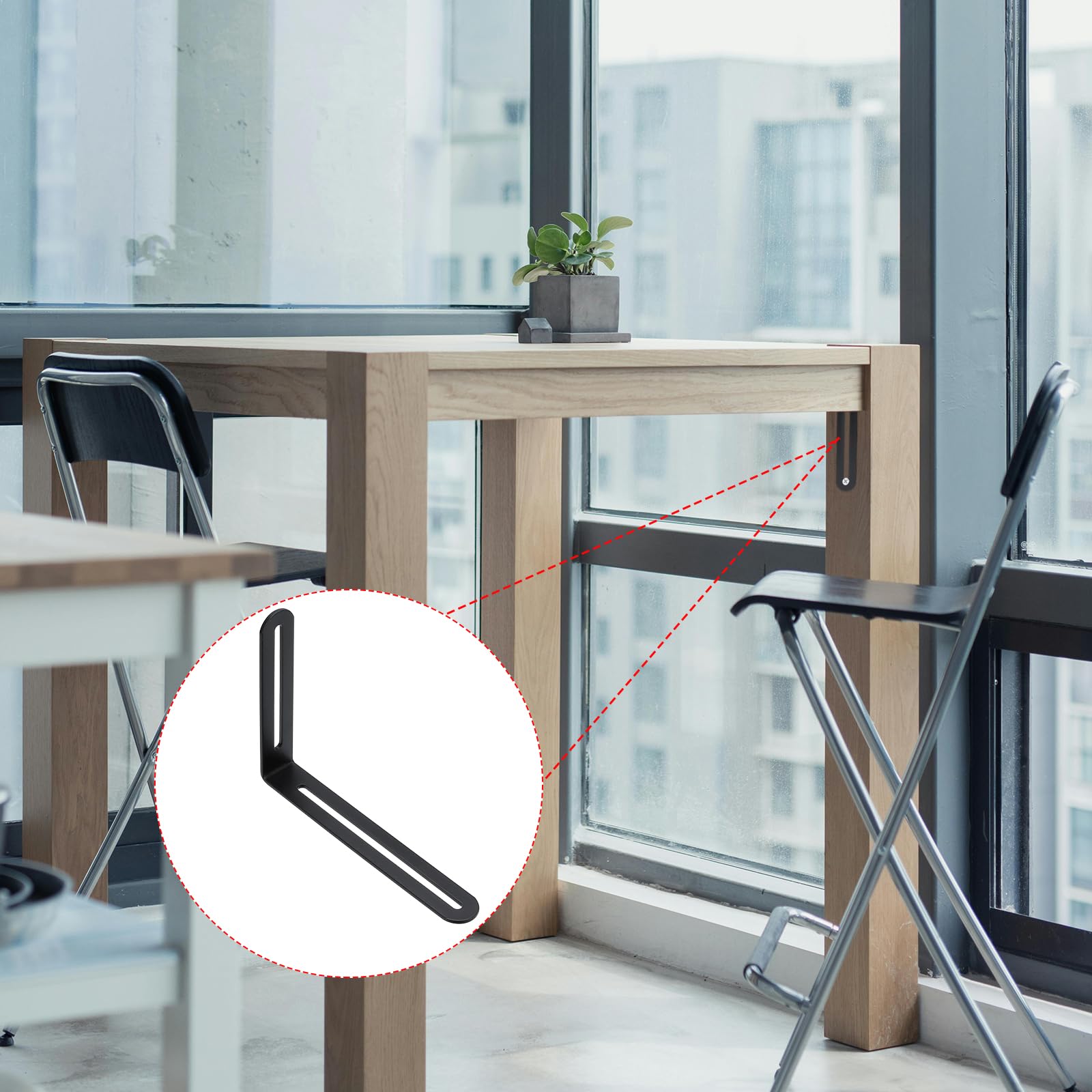PATIKIL 6 1/2" Adjustable L-Shape Corner Brace with Slot - Image 4