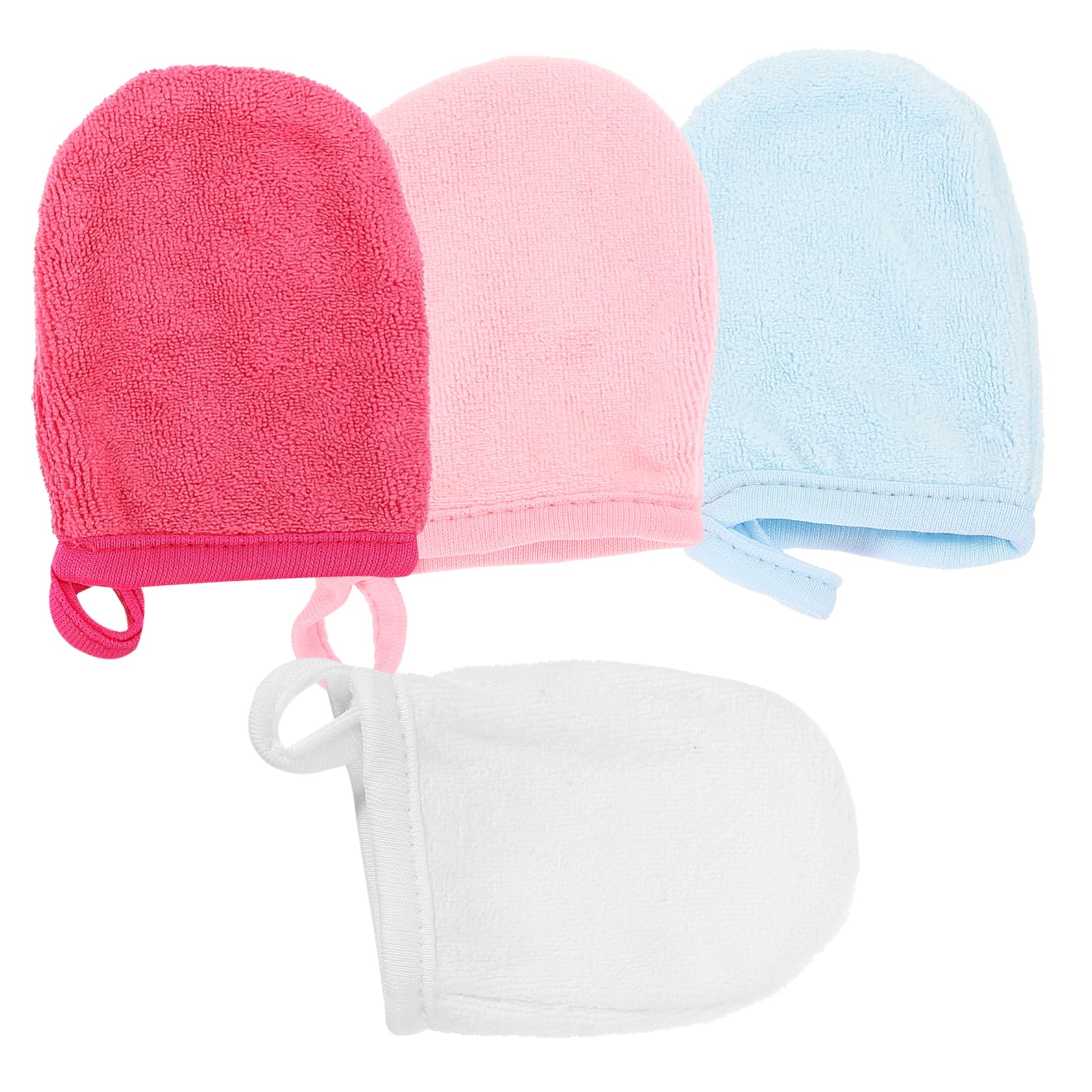 minkissy 20pezzi Guanti Per Pulizia Viso Microfibra Da Riutilizzabili Morbidi e Assorbenti Per Struccare e Lavare Viso Facili Da Usare e Portatili Colori Misti