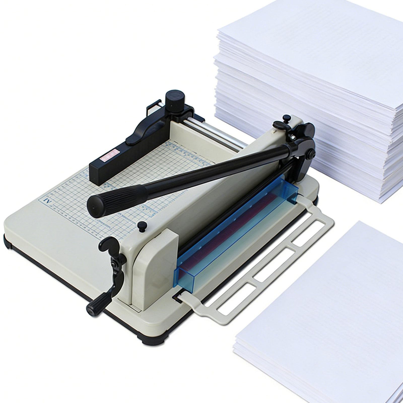 Taglierina per Carta a ghigliottina ad Alta Resistenza, ghigliottina Industriale con Lama da 315/440 mm, taglierina per cartoncino, Taglio Massimo della Carta: 400 Fogli A4
