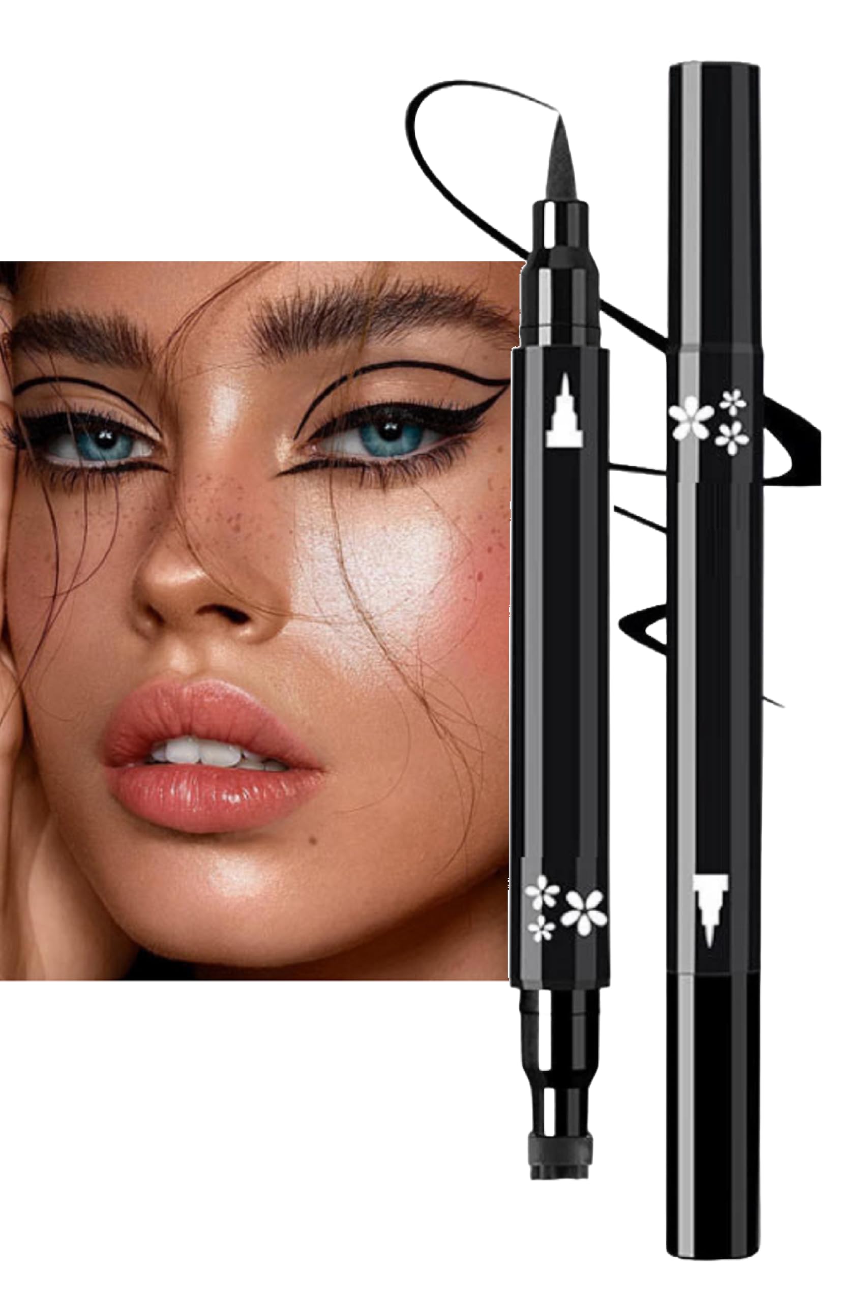2 IN 1 EYELINER STAMP super Eyeliner With Star Pattern PACK OF 1-image-34