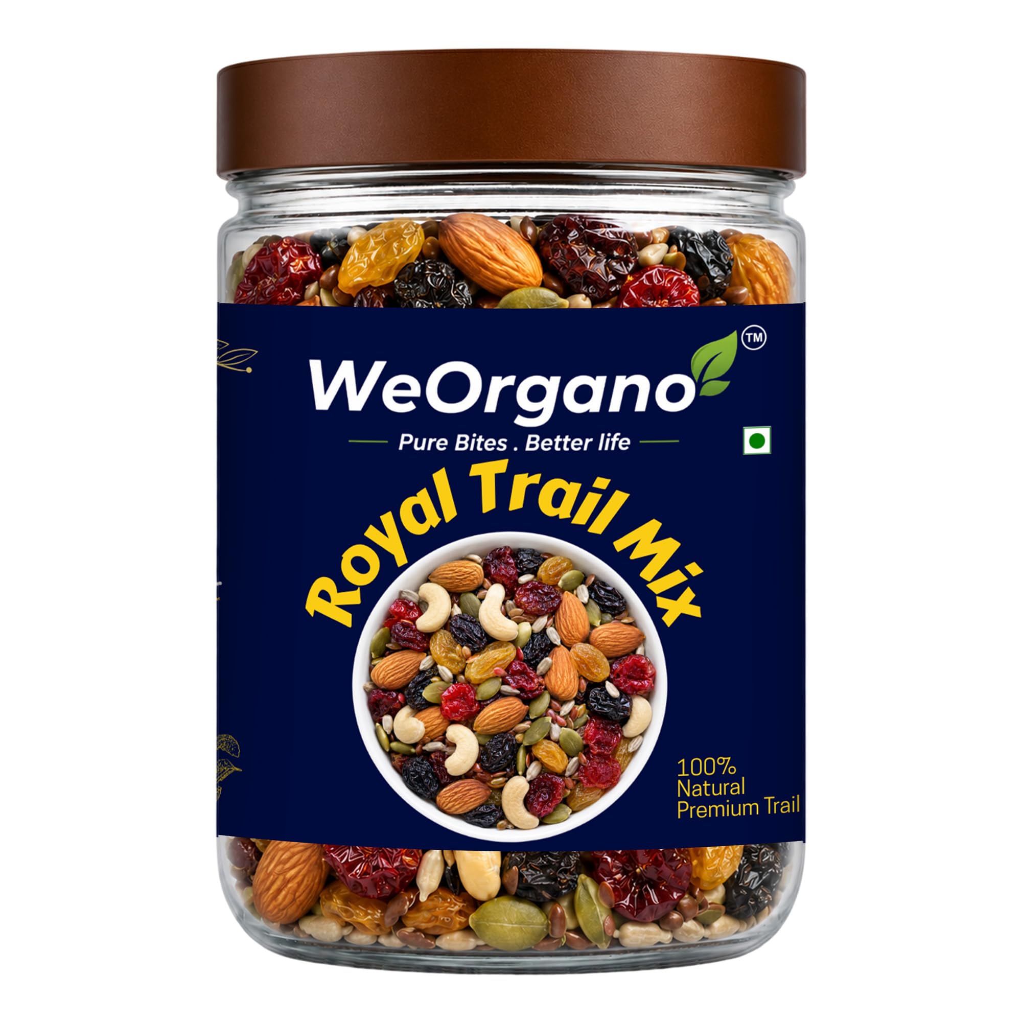 Royal Trail Mix Dry Fruits 500gm | Premium Mixed Dry Fruits & Berries | Almonds Cashews Raisins Black Raisins Dried Cranberries & Cherry| Rich in Protein & Fiber | Healthy Snacks for Kids & Adults-image-4