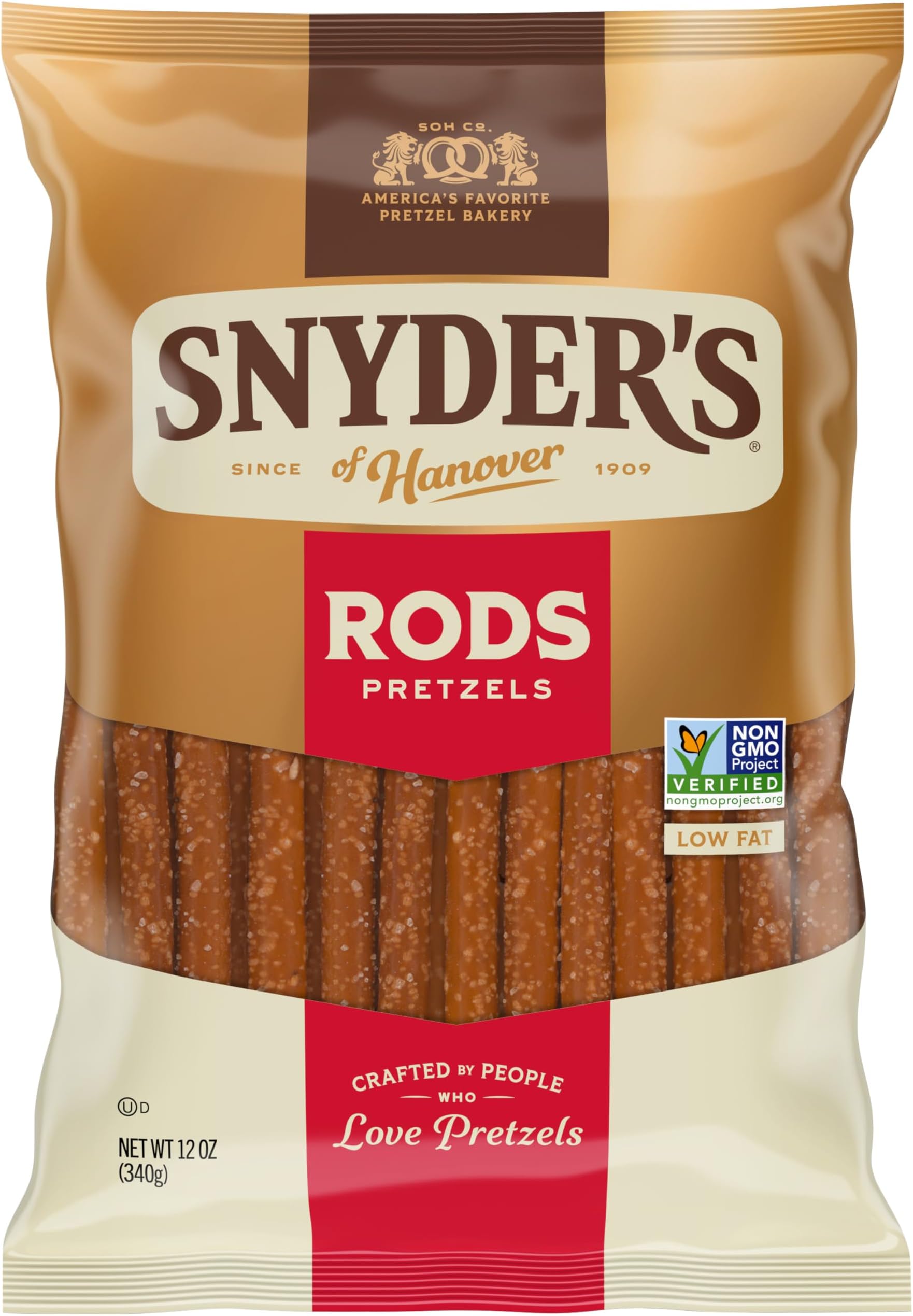 Snyder's of Hanover, Pretzel Rods, 12 Oz Bag