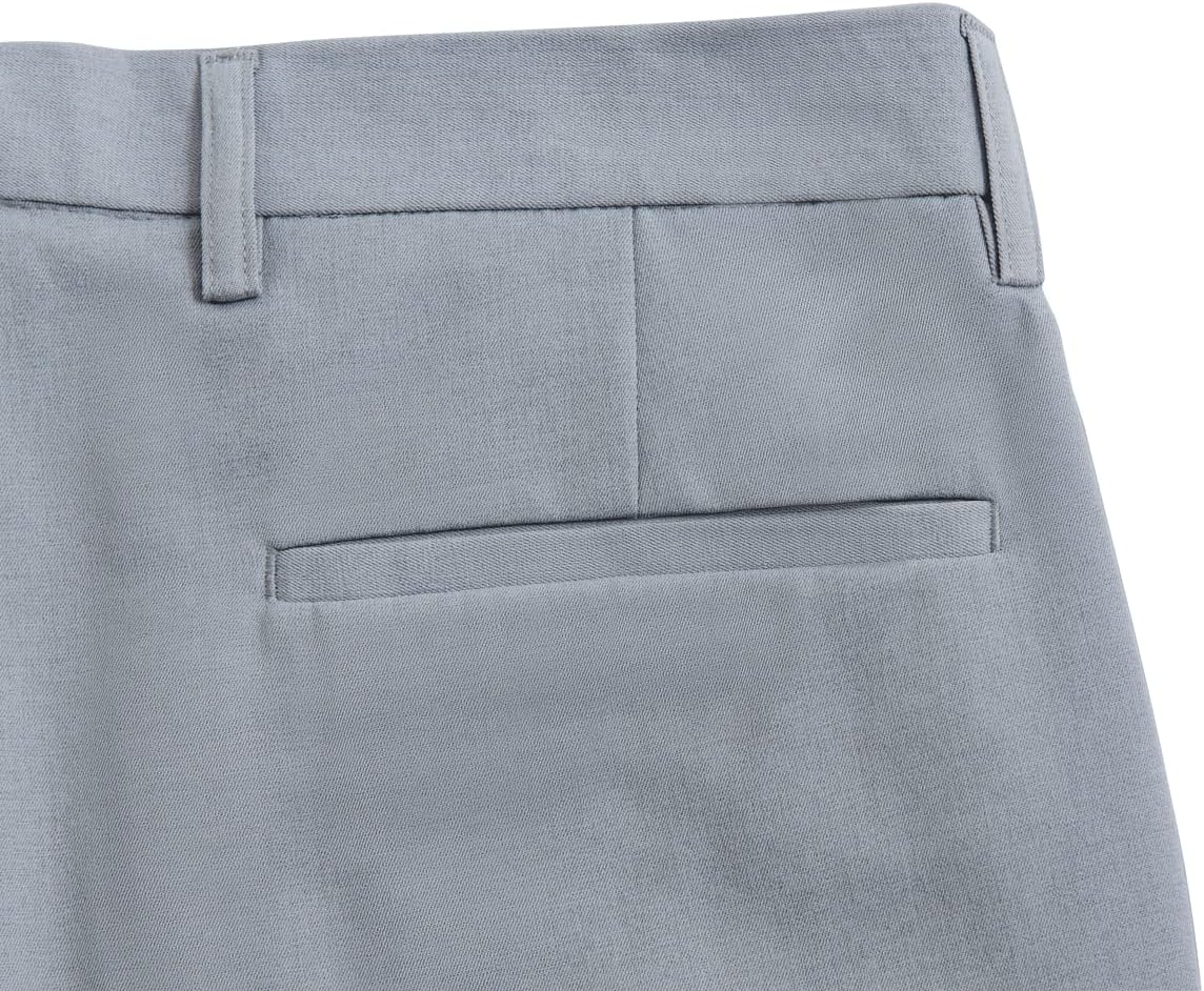 ESSYSHE Men’s Cropped Slim Fit Dress Pants Tapered Ankle Dress Pants Suit Pants - Image 3