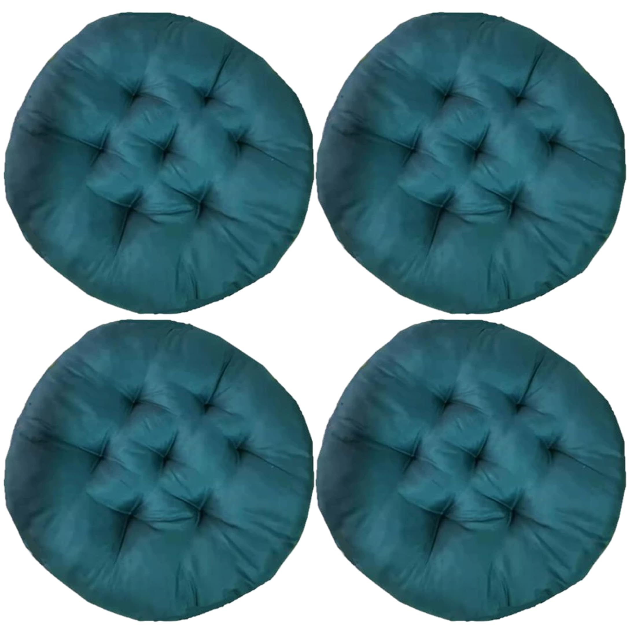Set di 4 cuscini rotondi da 40,6 cm, morbidi cuscini da pavimento per soggiorno, cucina, ufficio, esterni, sedie verdi
