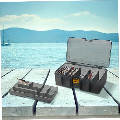 Miniatura 9 de Toddmomy Contenedor de pesca 2 piezas caja de cebo contenedor transparente para guardar aparejos de pesca contenedor de aparejos de almacenamiento