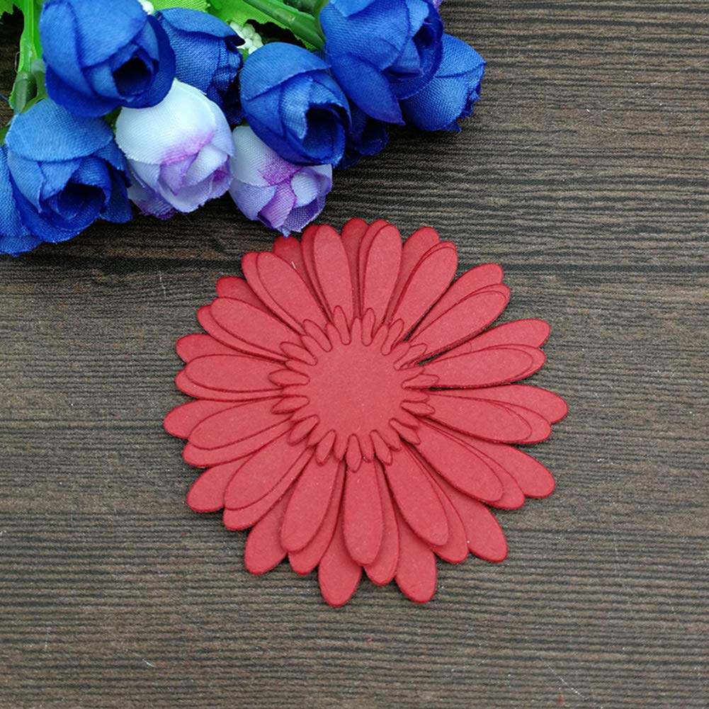 Stanzschablone Gänseblümchen | 5-teiliges Set | Kohlenstoffstahl | Für Scrapbooking & Kartenbasteln