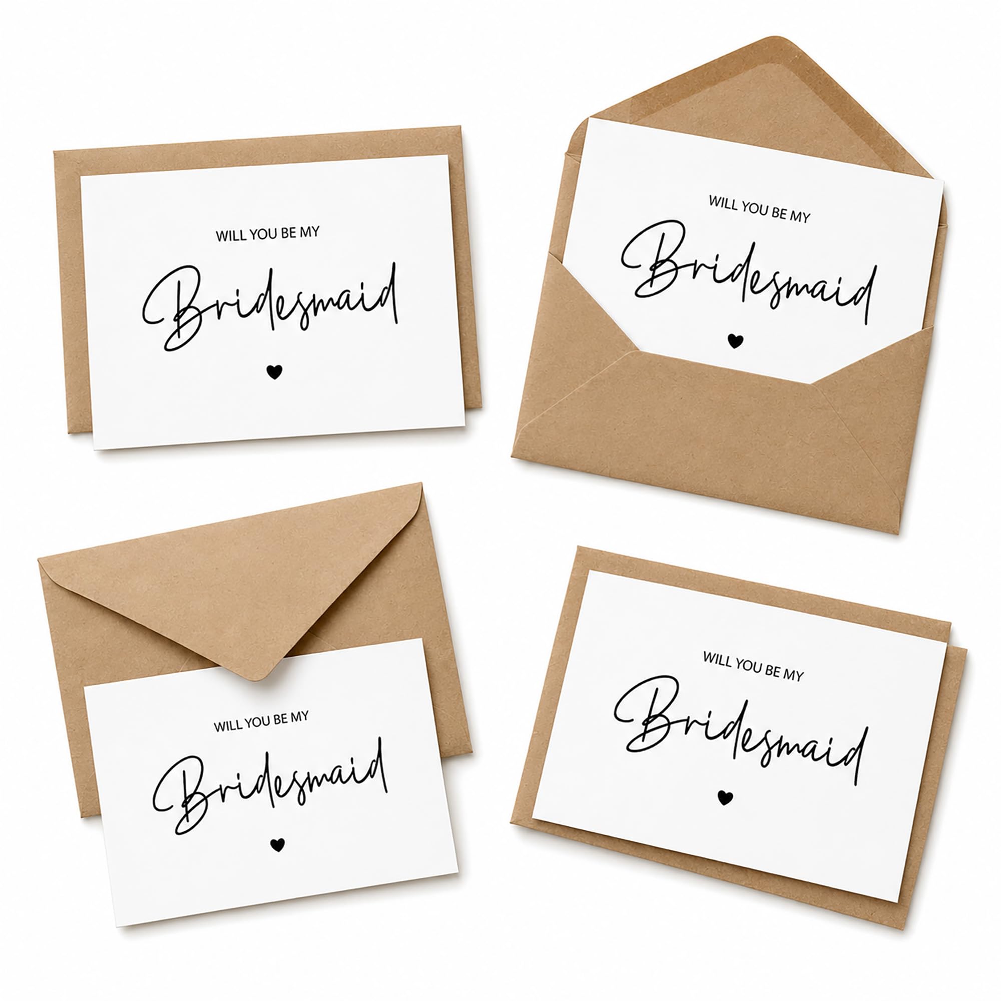 4 Bridesmaid Proposal Cards - Will You Be My Bridesmaid, 15 x 20 cm