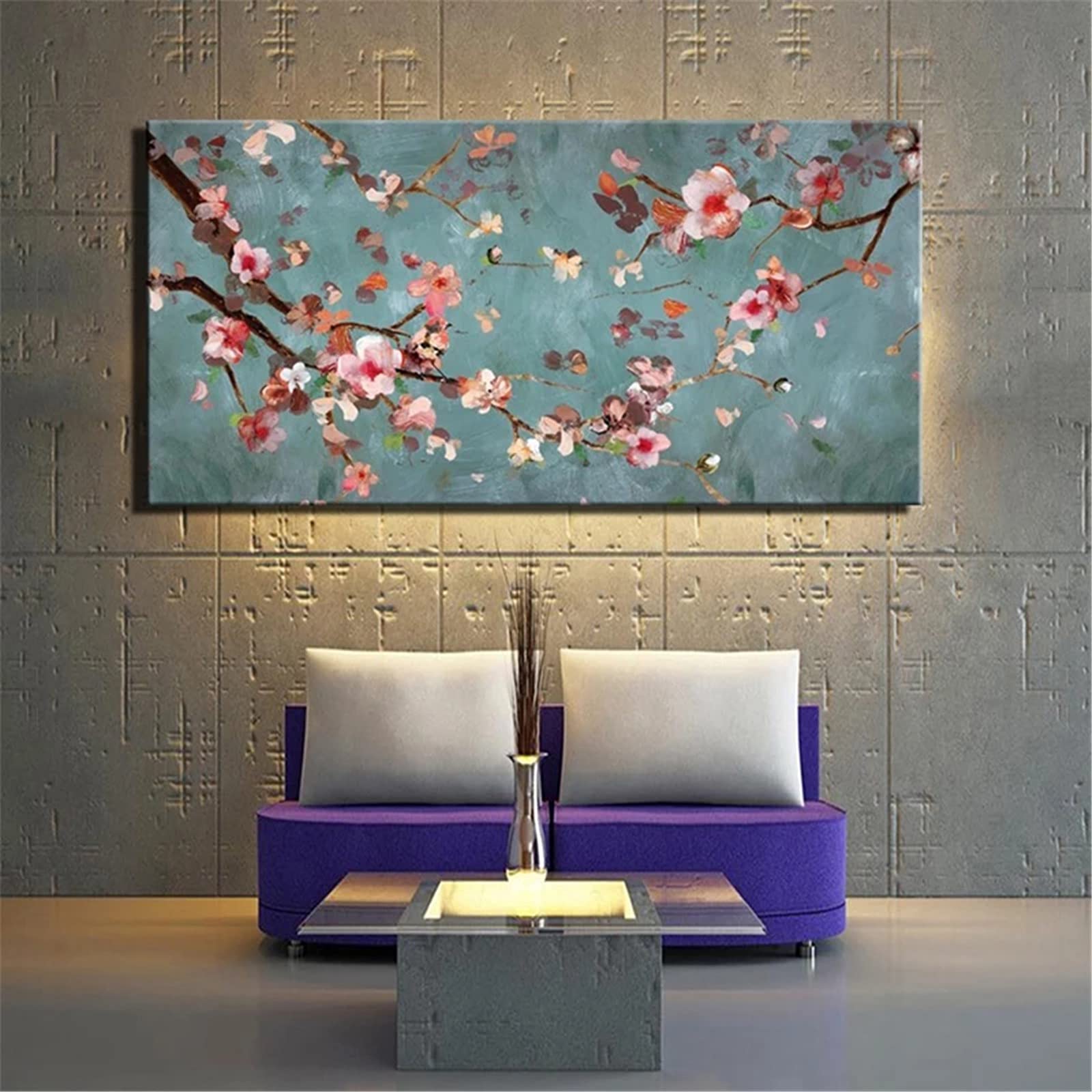 Peinture diamant 5D grand format anti stress fleur de prunier à faire soi même