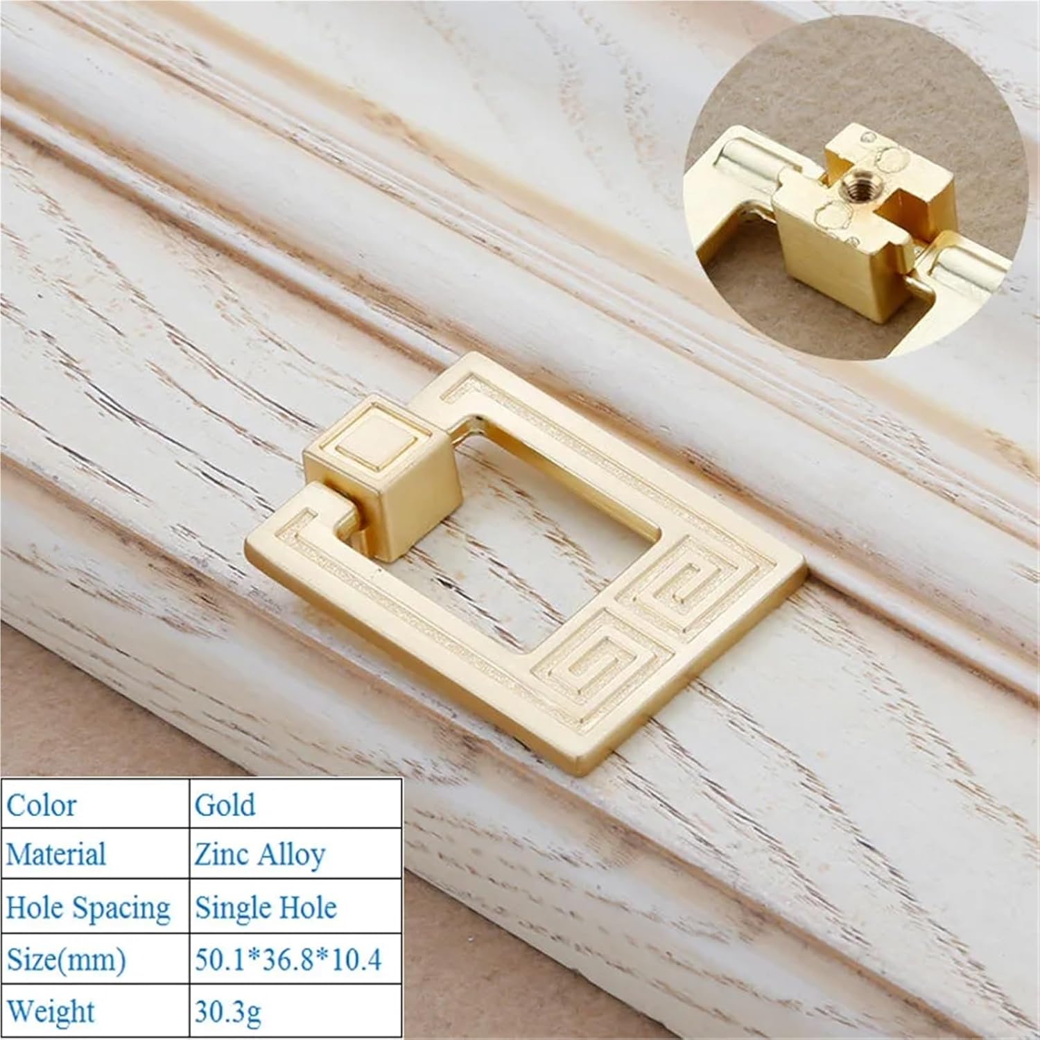 Cabinet Antique Copper Pull Handle Antique Door Handle Cabinet Drawer Wine Bottle Cabinet Gold Ancient Handle 1Pcs(Gold 6911-Single)