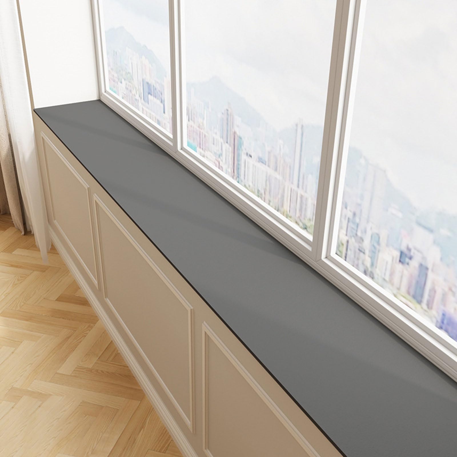 UZAMIRLEX Window Sill Mat, Cuttable Diatomaceous Earth Window Sill Mat Multicolor Multiple Sizes(Dark Gray,20 * 200cm)
