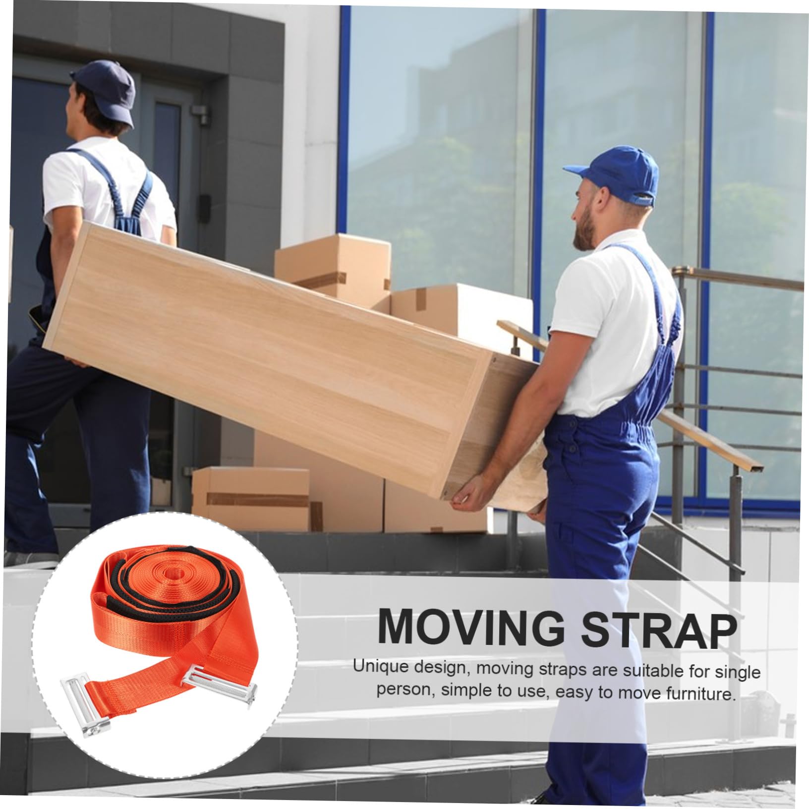 Mipcase 2 pezzi Cinghie Antiscivolo per Sollevamento Straps per Trasporto Pesante per Sofa Letti e Elettrodomestici con Materiale Resistente e Design Pratico