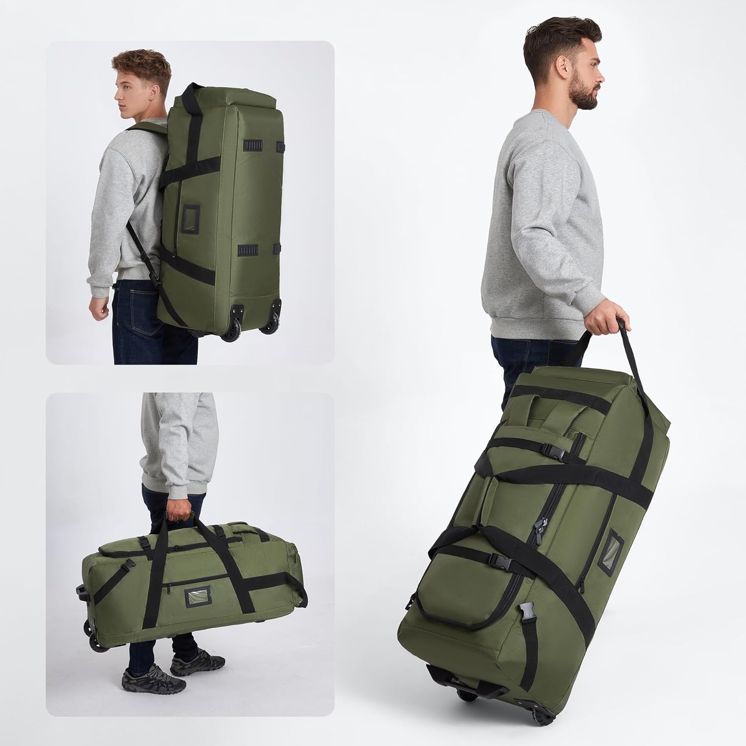 Baseball Catcher Bag with Wheels, Baseball Catcher Roller Bag with Large Capacity and Multi-pocket, Rolling Sport Roller Bag with Wheels and Backpack-strap for Baseball Softball - Image 7