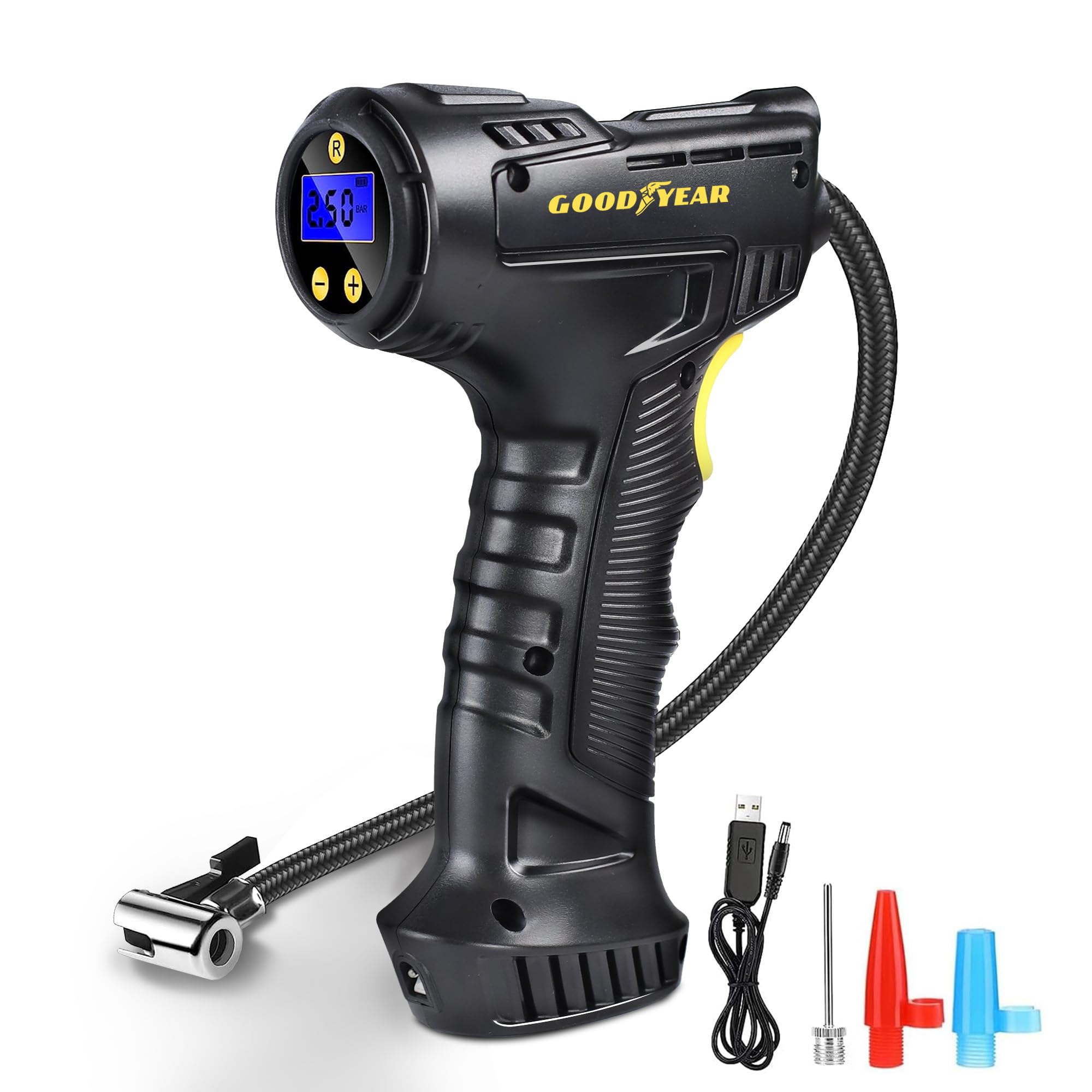 Goodyear Cordless Digital Display Car Tyre Inflator Compressor | No Wires | 5055441444659