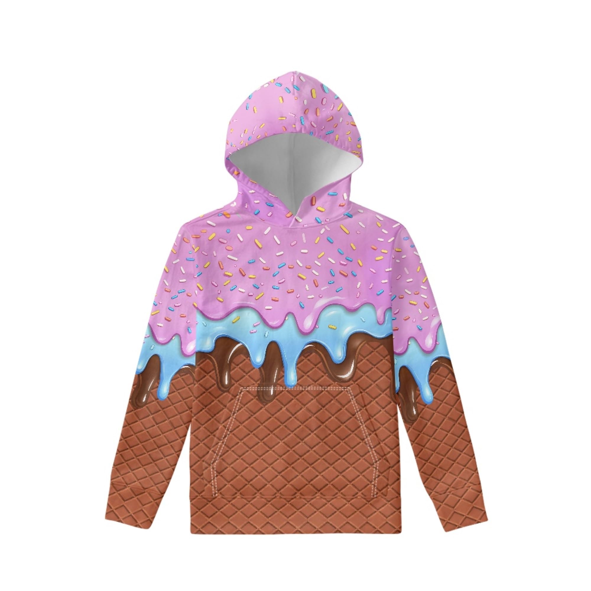 Coloranimal Unisex Girls and Boys Long Sleeve Hoodies Hoody Athletic Pullover Sweatshirts Tops Age 6-16year