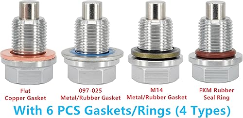 Miniatura 4 de 1 tapón magnético de drenaje de aceite de acero inoxidable M14x1.25 para motocicletas Suzuki Textron Off Road Arctic Cat Wildcat ATV UTV Ford Super