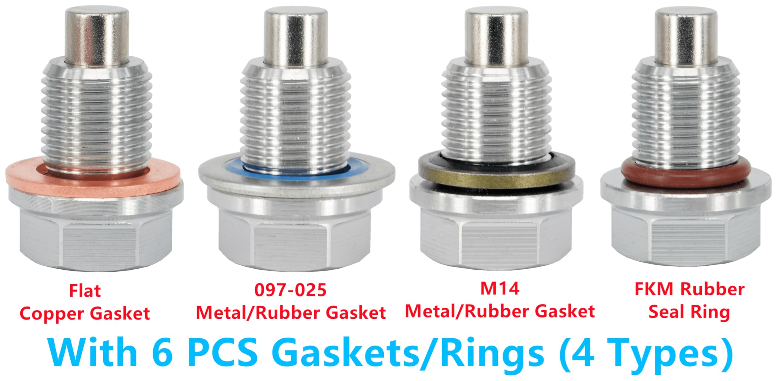 FLEMMING M14X1.5 Tapón magnético de drenaje de aceite CNC de acero