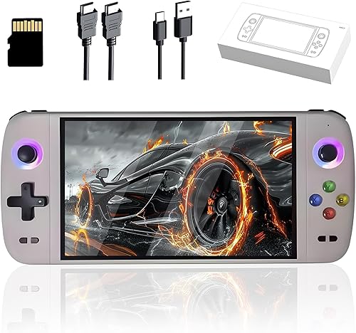 Miniatura 1 de Consola de juegos portátil M27 de 128 G, consola de videojuegos retro con 30000+ emuladores de juegos retro incorporados, pantalla IPS de 7