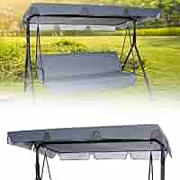 Tetto Di Ricambio Per Dondolo Da Giardino Hollywood - Verde, Impermeabile, 210x145 Cm, Tessuto Oxford 600D - Foto 4