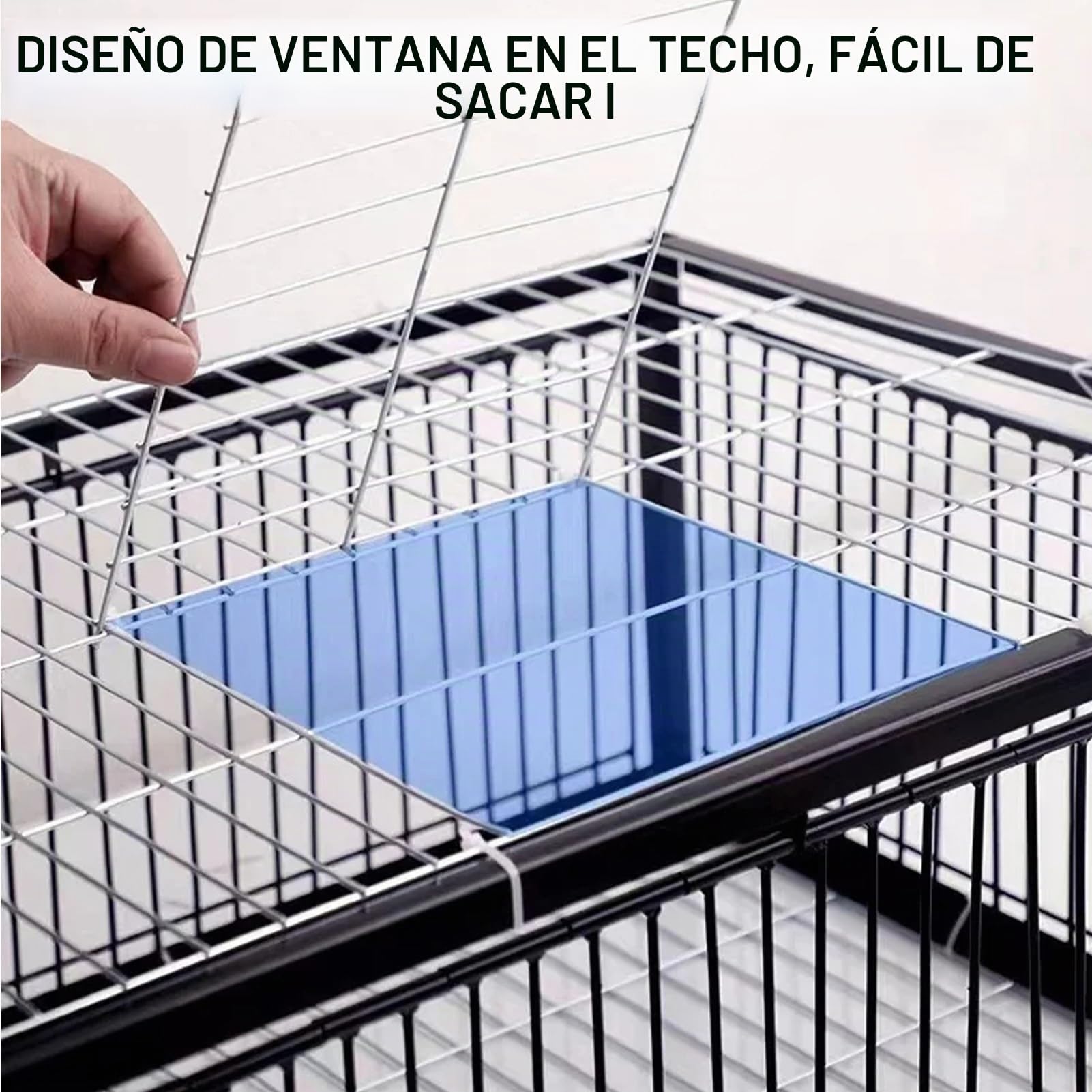 Trampa para Pájaros con Diseño Antiescape Jaula para Palomas y Aves de Jardín, Techo y Exterior Colección Automática, Inofensiva para los Pájaros(Blanco,60 * 40 * 26CM)