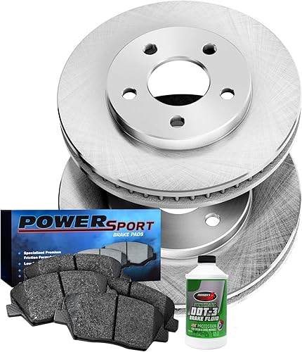 Miniatura 78 de Power Sport Kit de frenos y rotores traseros Pastillas de freno traseras Rotores y pastillas de freno Pastillas de freno y rotores de cerámica