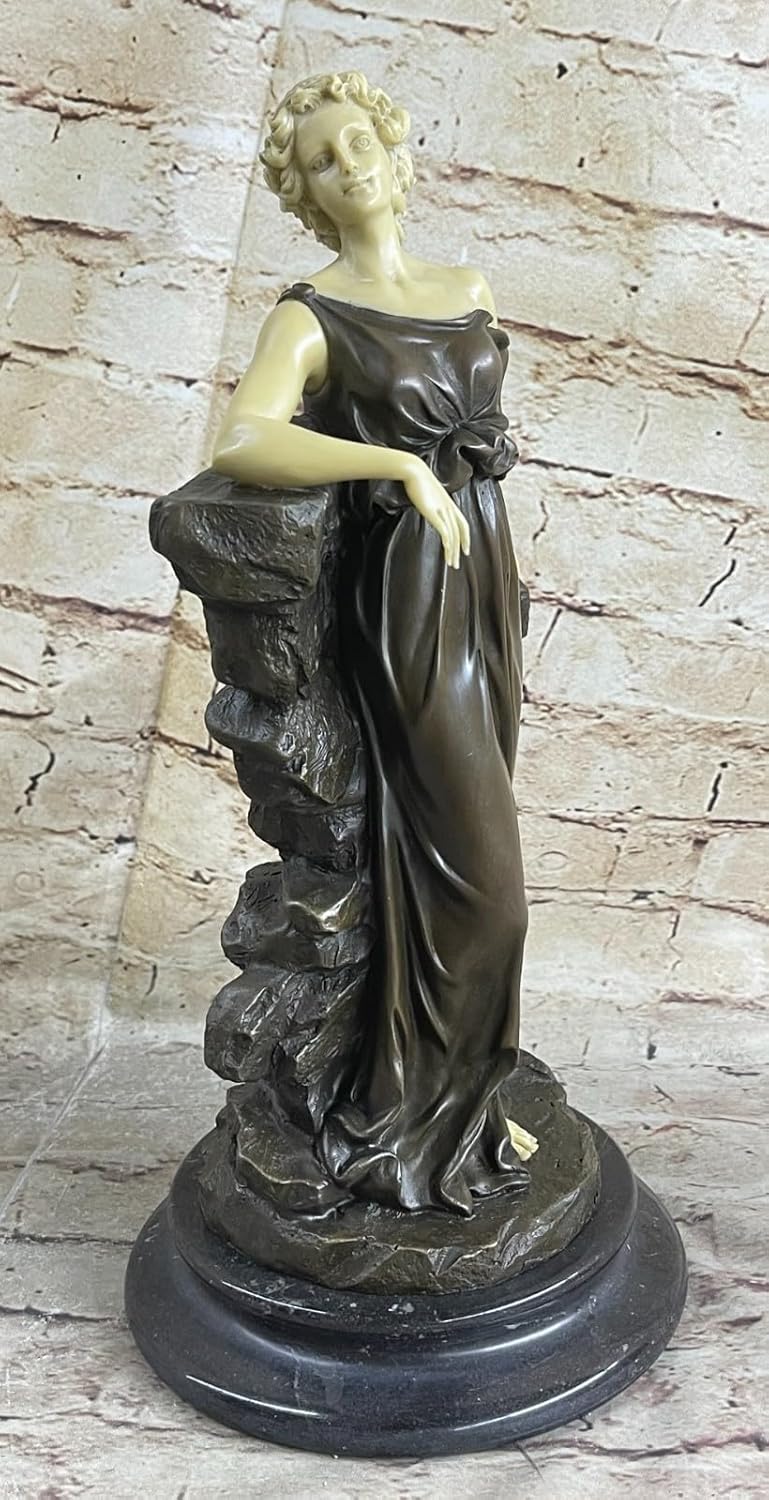 Grand Tour Bronze Bust of Roman Or Greek God - Goddess Sculpture Marble Figurine Hot Cast Handmade Art by Finery Bronze