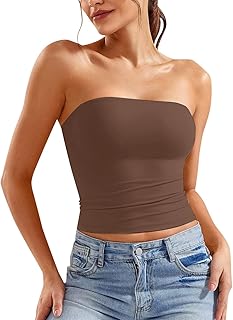 Top suelto para mujer, sexy, sin tirantes, sin mangas, sin espalda, sin mangas, con estampado