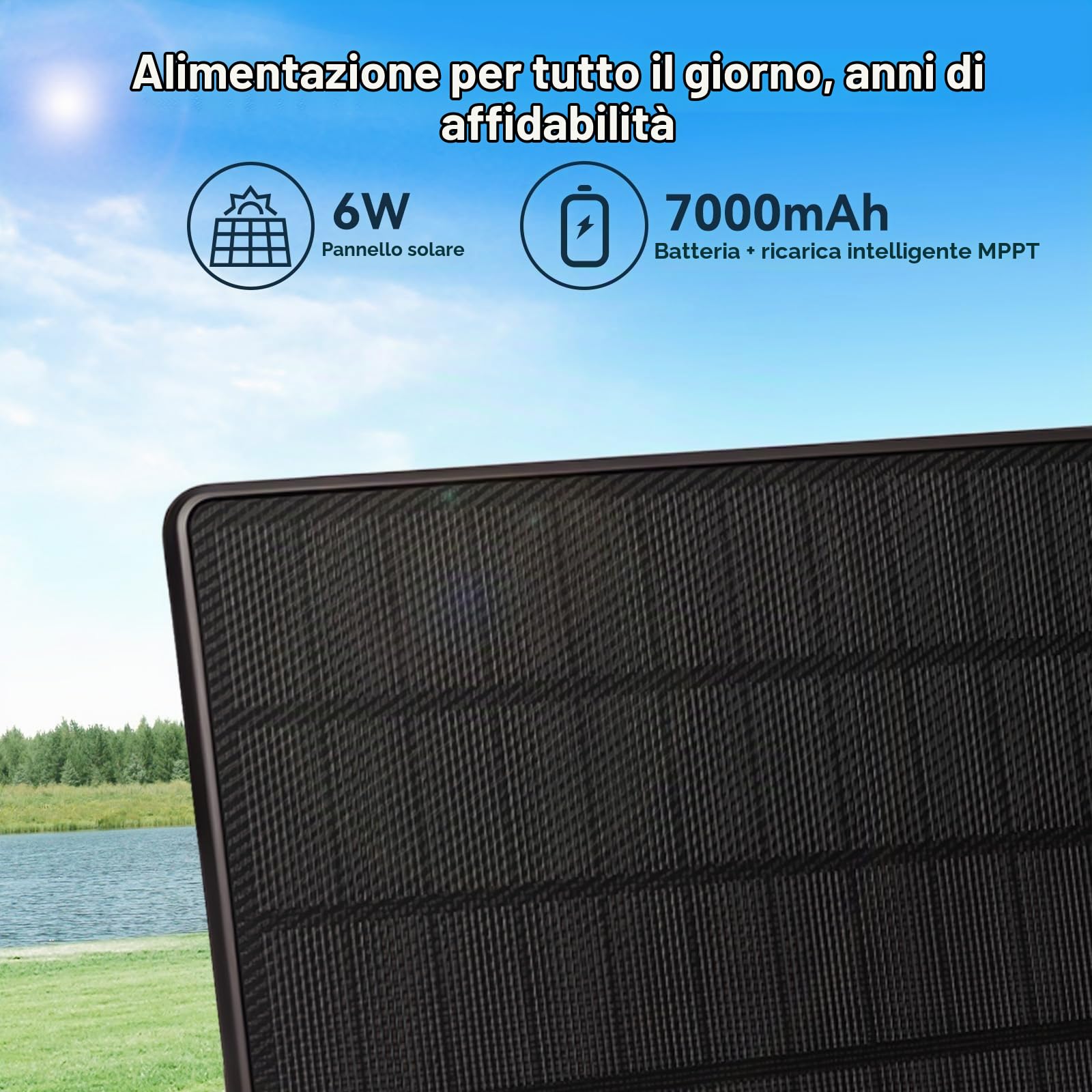 ELECROW Nodo Solare Esterno Meshtastic con GPS e nRF52840, Ripetitore ThinkNode M6 con Pannello Solare 6W e Batteria 7000mAh, Stazione IP65 per Off-Grid (868 MHz)