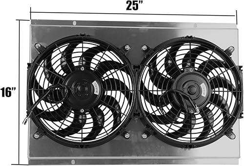 Miniatura 288 de Radiador de aluminio AA5052 de 3 filas compatible con Dodge Ram 2009-2021 1500 2500 3500 4000 V6 V8 Pickup AT/MT 3 filas,1 fila,Ventilador