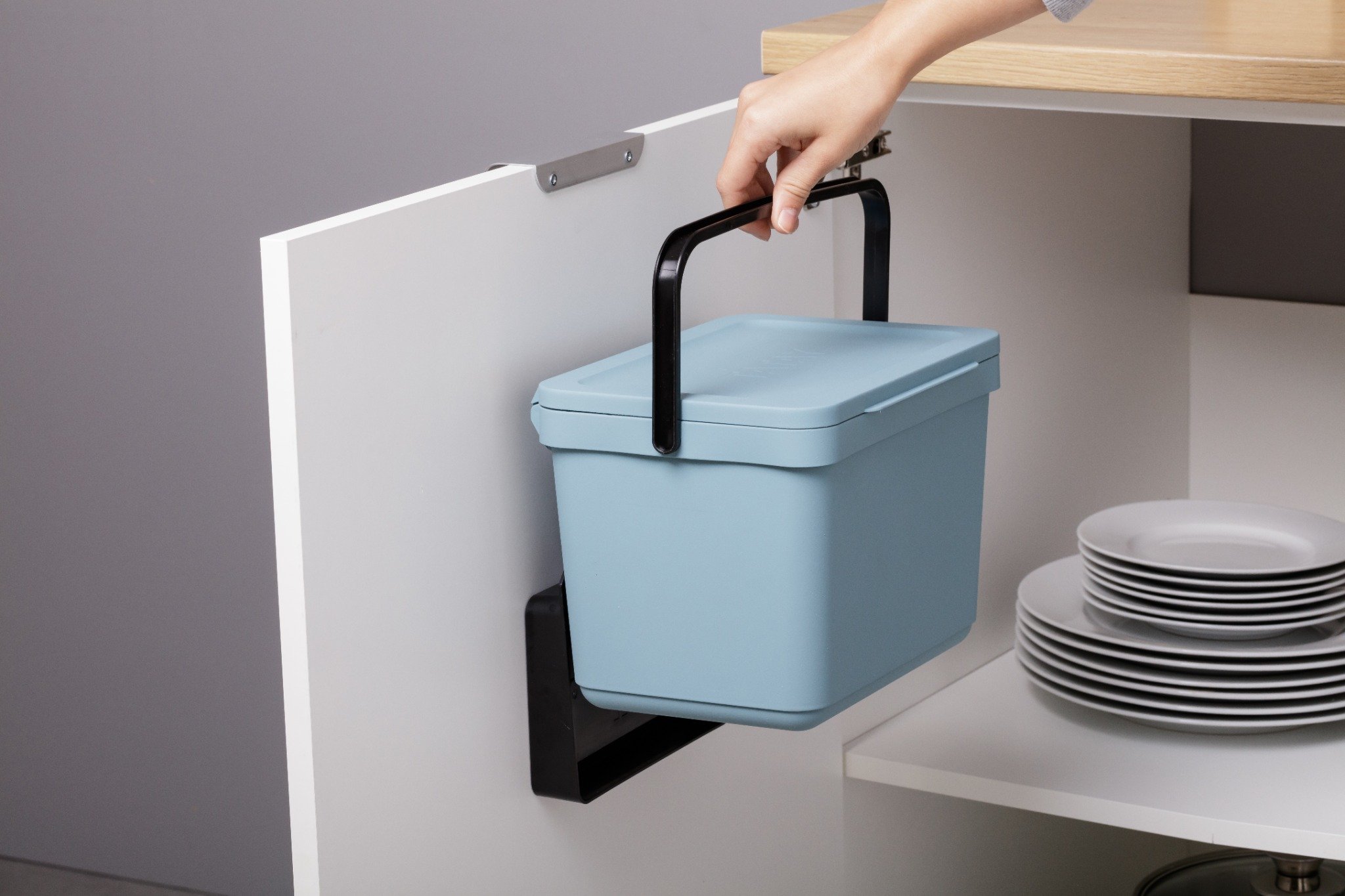 Countertop Food Waste Bin TATAY 6L Kitchen Food Waste Caddy Bin – Made ...