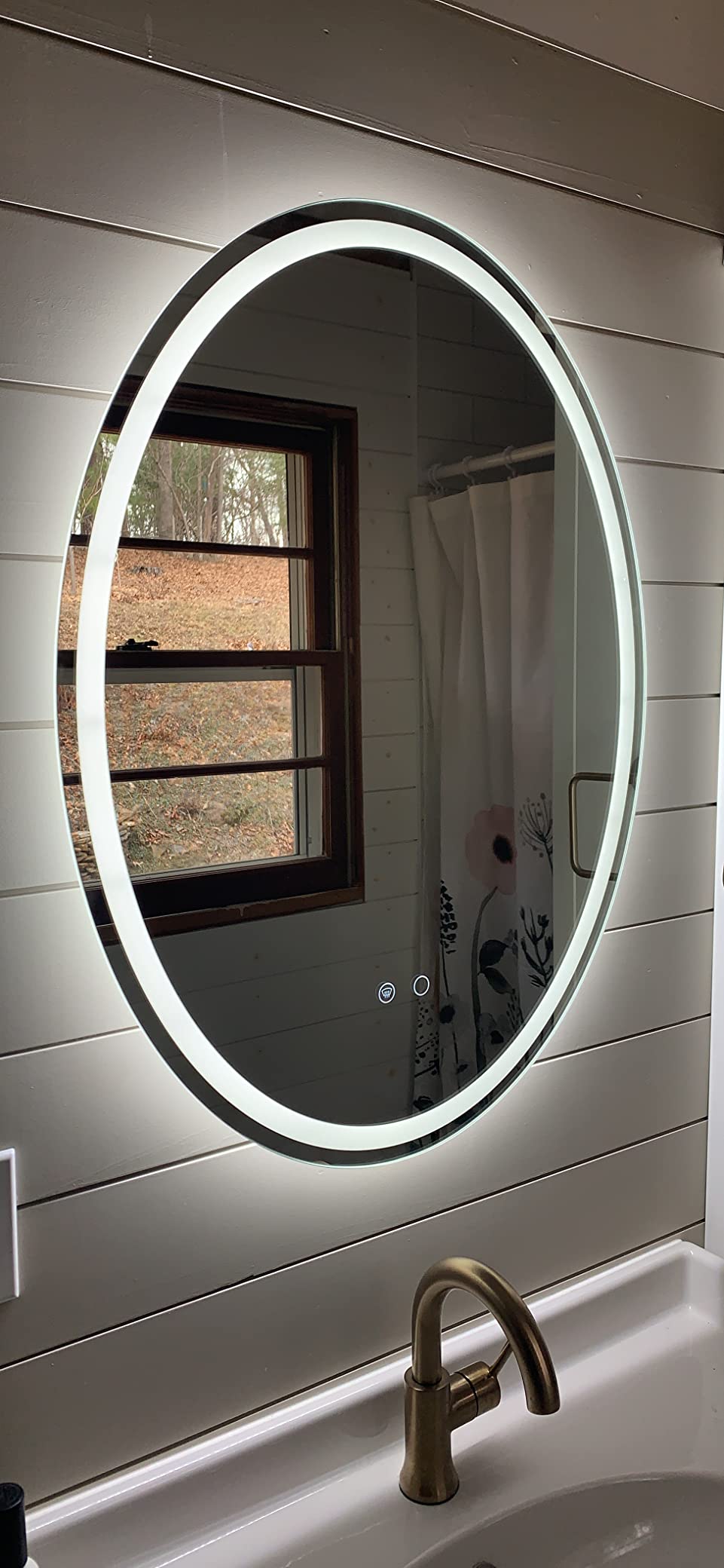 28/mo Finance Keonjinn Oval LED Mirror for Bathroom 24 x 32 Inch