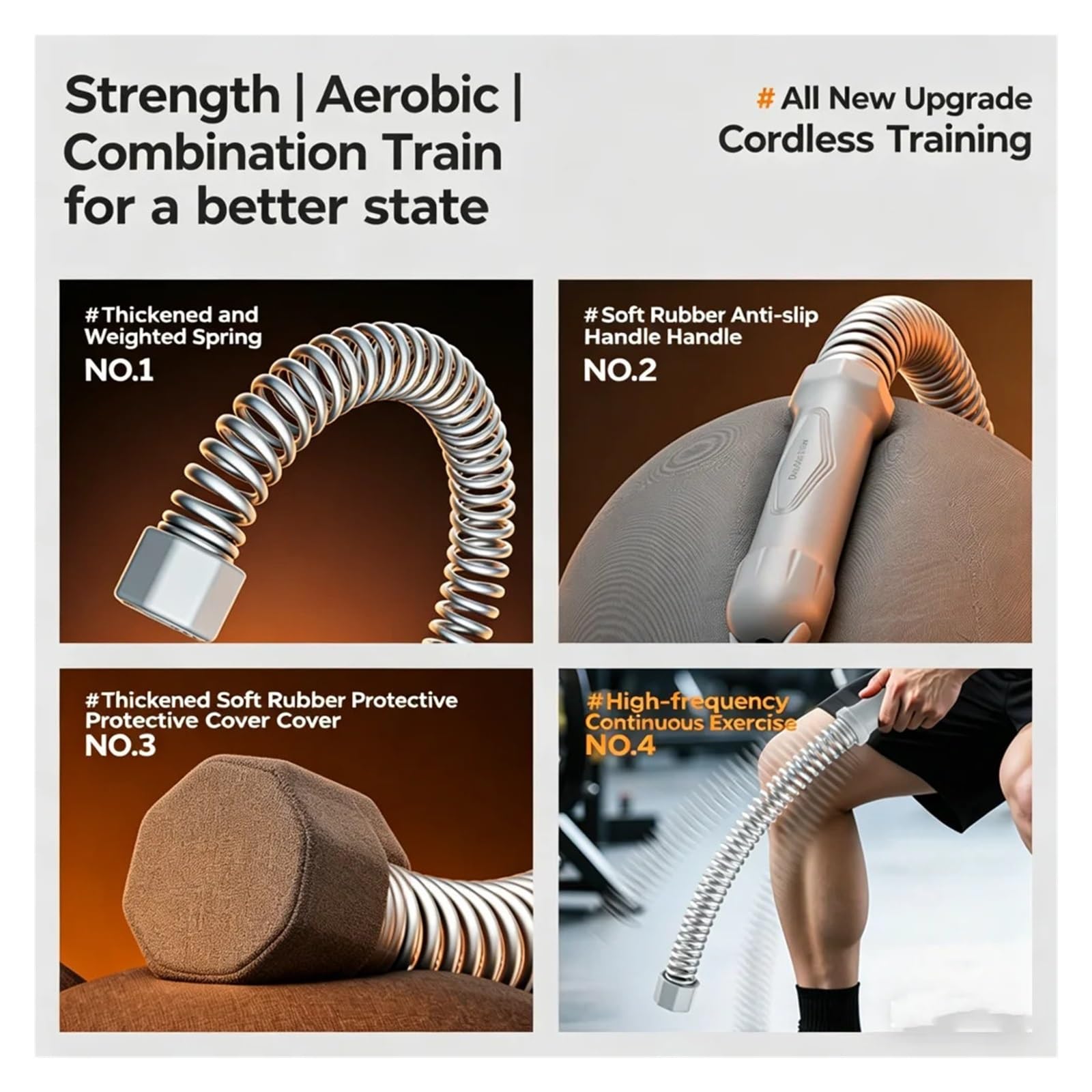 2 szt. System treningowy z linami bojowymi | Trening całego ciała(Black)