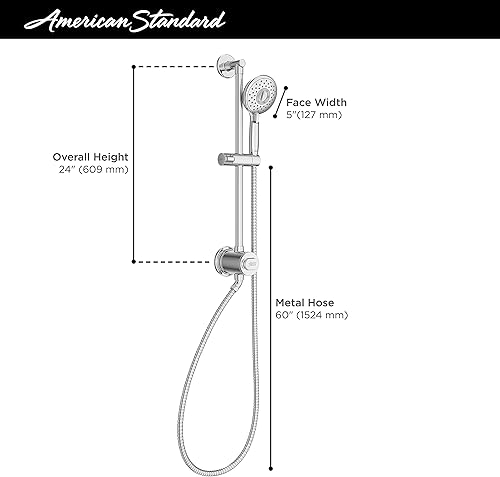 Miniatura 5 de American Standard 9238759.295 Spectra Sistema de riel de ducha manual filtrado en níquel cepillado