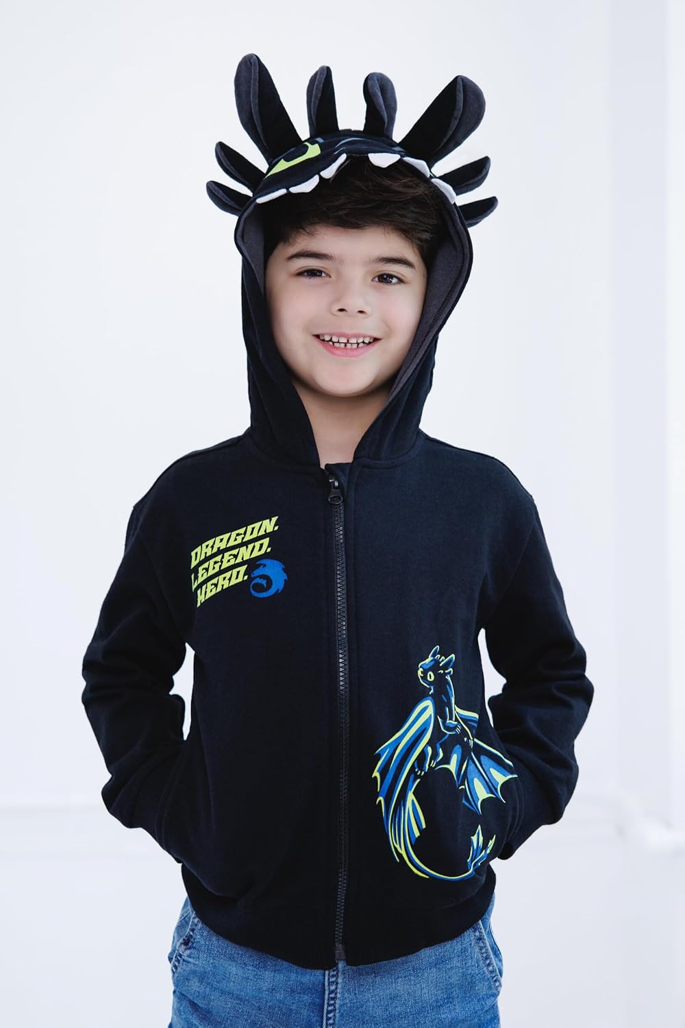 DreamWorks How to Train Your Dragon Fleece Cosplay Zip Up Hoodie Toddler to Big Kid Sizes (2T - 18-20) - Image 2