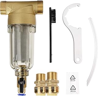 Solimeta Spin Down Sediment Filter, Whole House Water Filter, Sediment Water Filter, Home Water Filter, 50 Micron