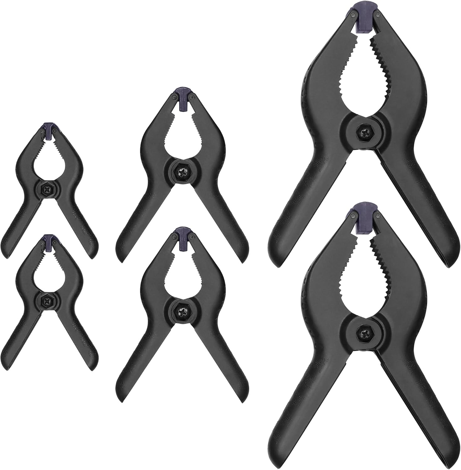 IRWIN QUICK-GRIP Spring Clamps for Woodworking, Multiple Sizes 1", 2" and 3/4", 6 Pack (IRHT83241)