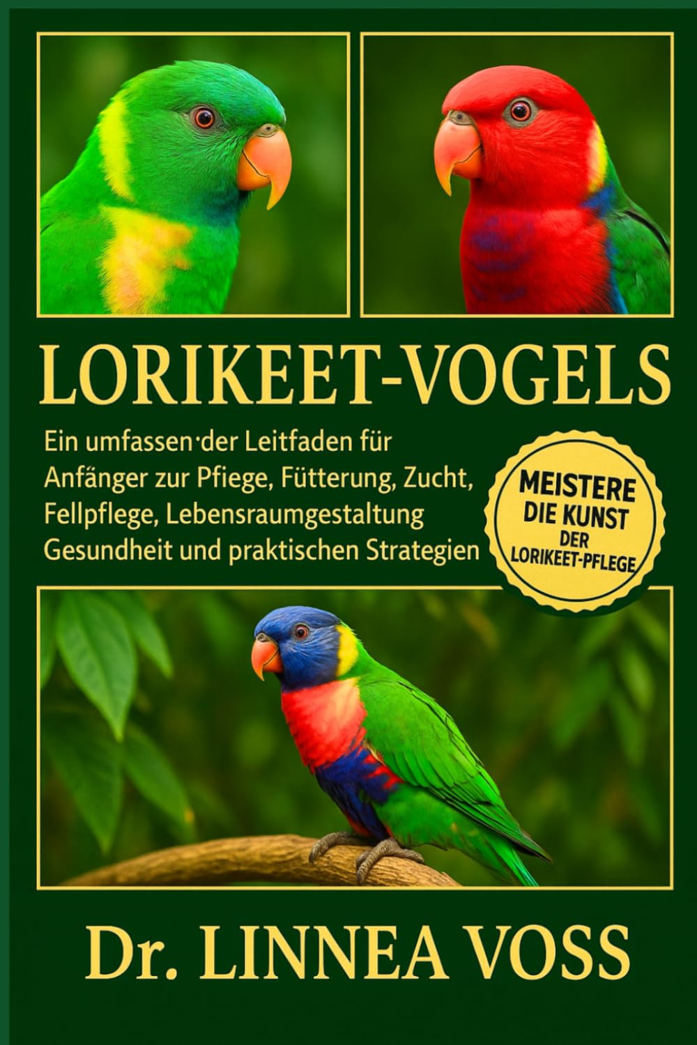 LORIKEET-VOGEL S: Ein umfassender Leitfaden für Anfänger zur Pflege, Fütterung, Zucht, Fellpflege, Lebensraumgestaltung, Gesundheit und praktischen Strategien