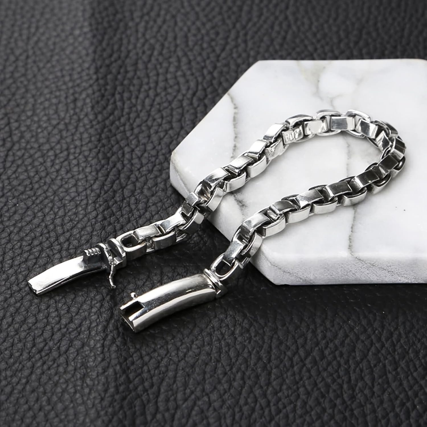 Daesar 925 Sterling Silver Bracelet for Men Bracelet Chain Punk
