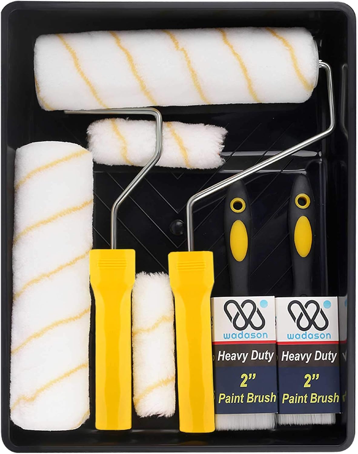 Roller Paint Brush Paint Roller Tray Set Paint Tray Rollers Paint Brushes Set Paint Roller Kit Wall Painting Supplies Home Improvement House Painting Tray Paint Roller Cover Paint Brush Kit