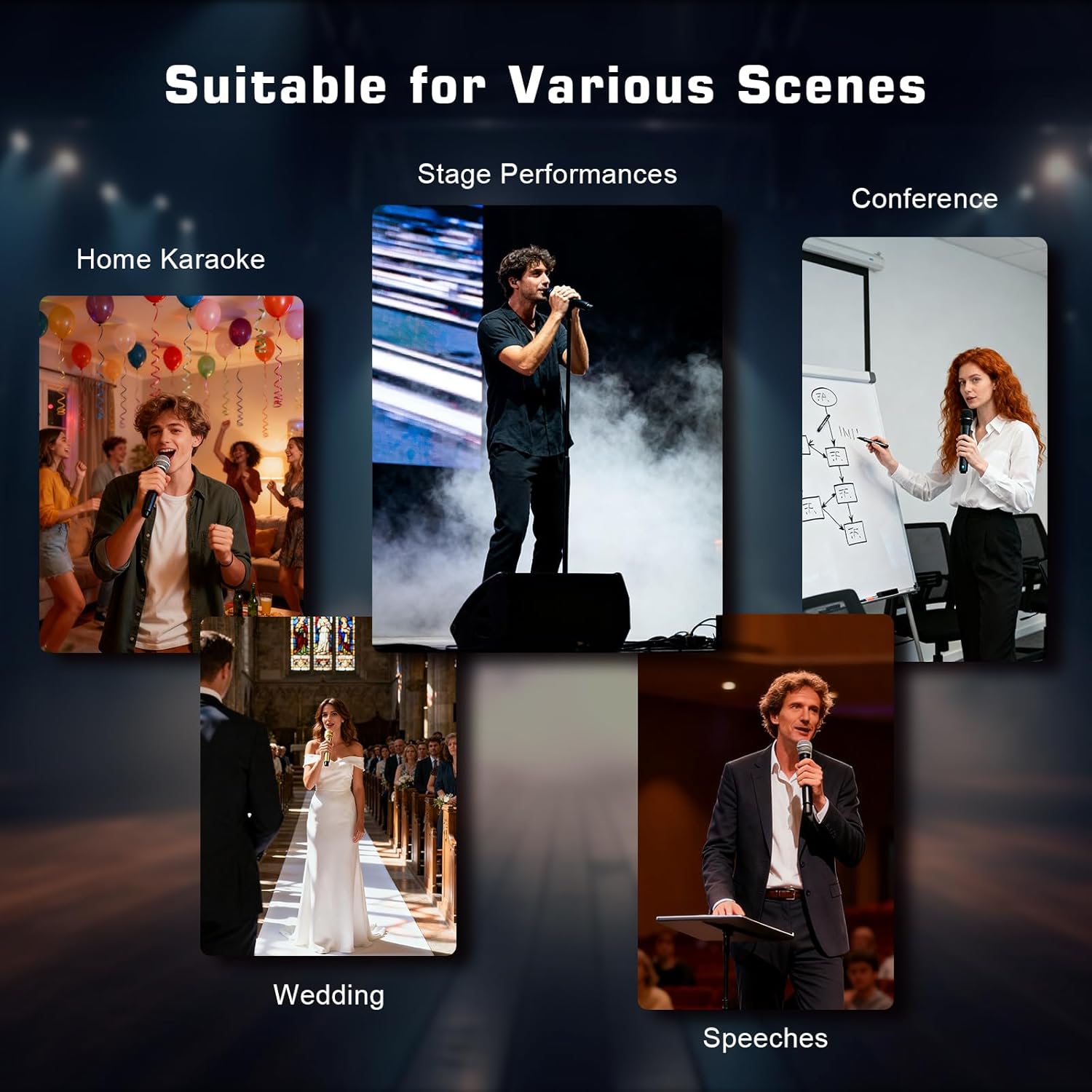 Wireless XLR Transmitter and Receiver UHF Wireless Microphone Adapter for 164FT Range 8-Hours Battery Wireless Mic Adapter For Condenser, Dynamic Mics, PA System,Mixer. - Image 9