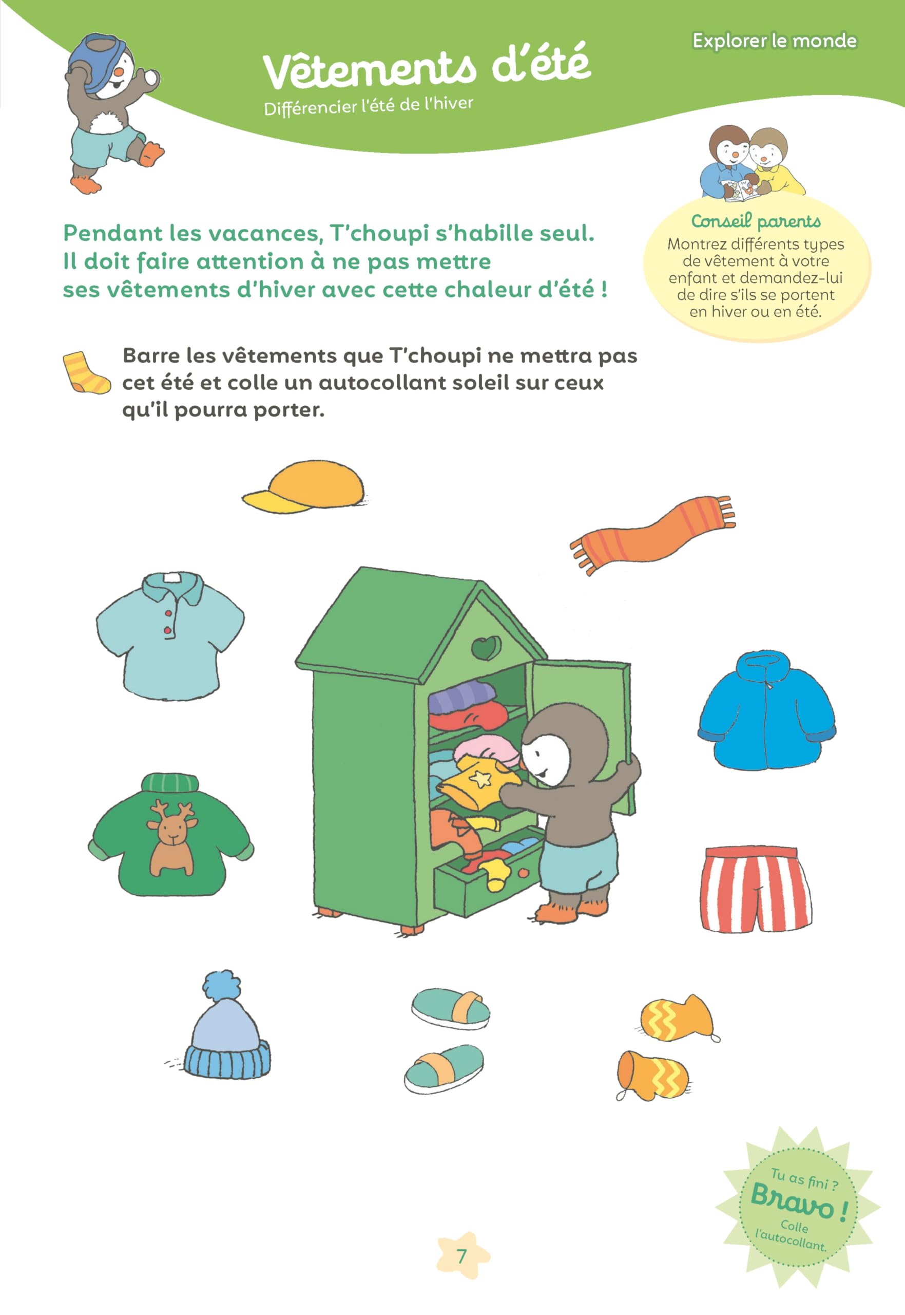 Mon T'choupi Vacances 2026 - J'entre en Moyenne Section - Un cahier complet, éducatif et ludique avec des stickers et des autocollants - Maternelle dès 3-4 ans: MS vers la GS