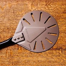 Fontana Forni Adjustable Length Turning Peel for Indoor/Outdoor Pizza Ovens Extends up to 47" Hard Anodized Aluminum Handle Perforated Blade Easy Storage with D-Loop Cap