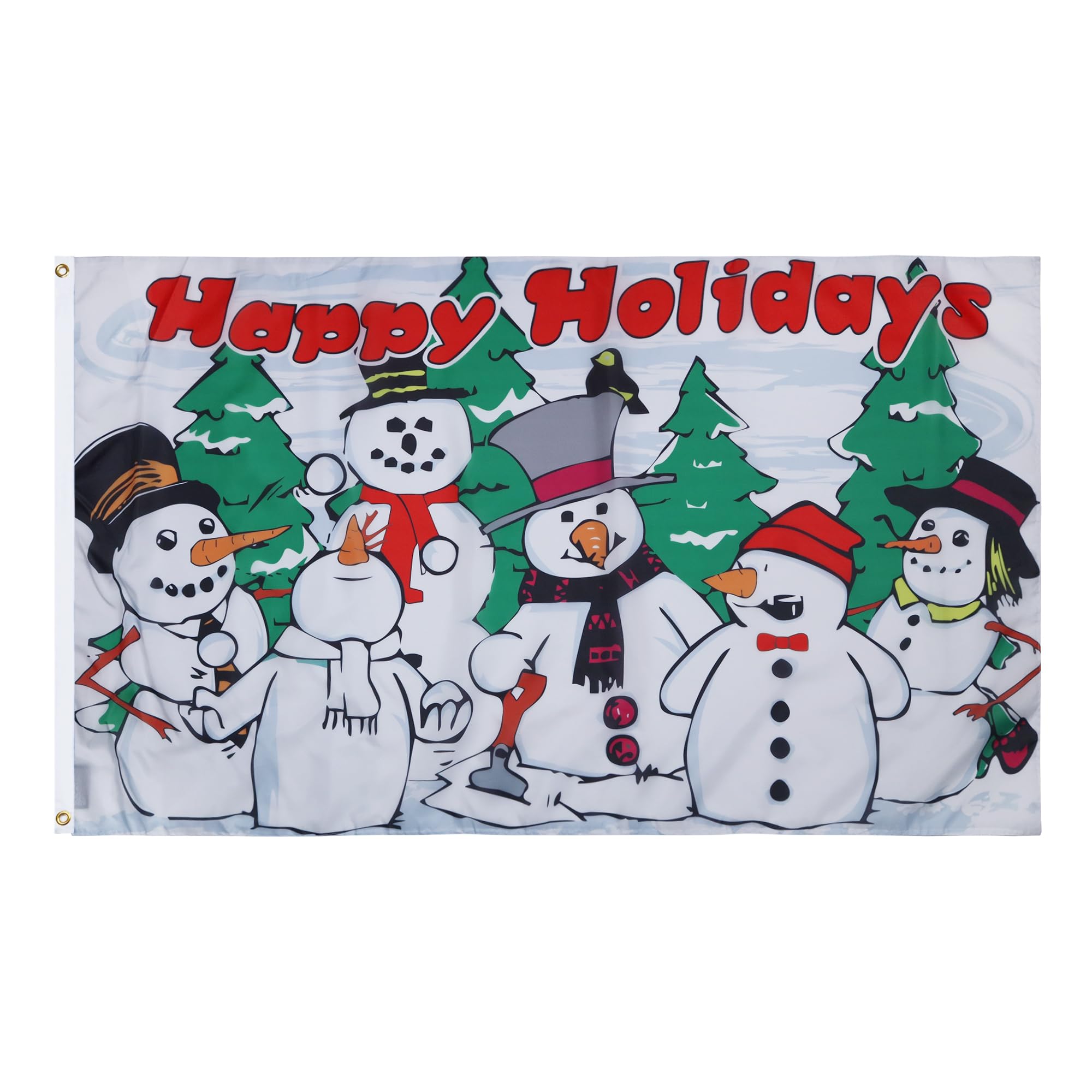 Drapeau De Table Bonnes Vacances De Noël AZ FLAG – Bonhomme De Neige – Socle Noir Inclus - 7