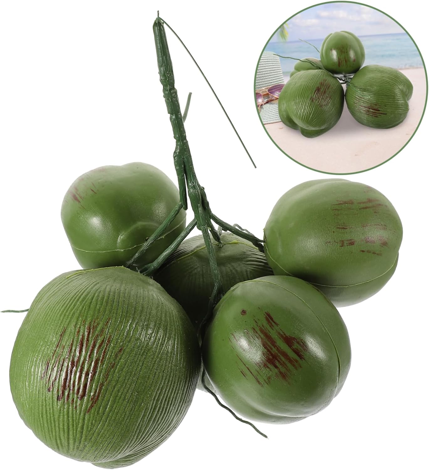 Cabilock Artificial Coconut Prop for Restaurant Display Props Lifelike Coconut Fruit Decor