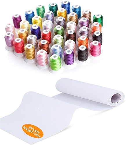 Miniatura 7 de Simthread 40 Brother Colors - Hilo de poliéster para máquina de bordar, 1,640.4 ft (550Y) con 40 piezas de bobinas de hilo para máquinas de coser
