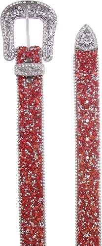 Miniatura 4 de Western Cowboy Rhinestone Bling Mesh Stone Belt - Opciones de varios colores
