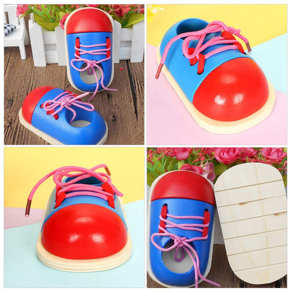 Shoemaker Toy Blues Clues Chair Wooden Lacing Shoe Toy - Learn To Tie Shoes Fun ...
