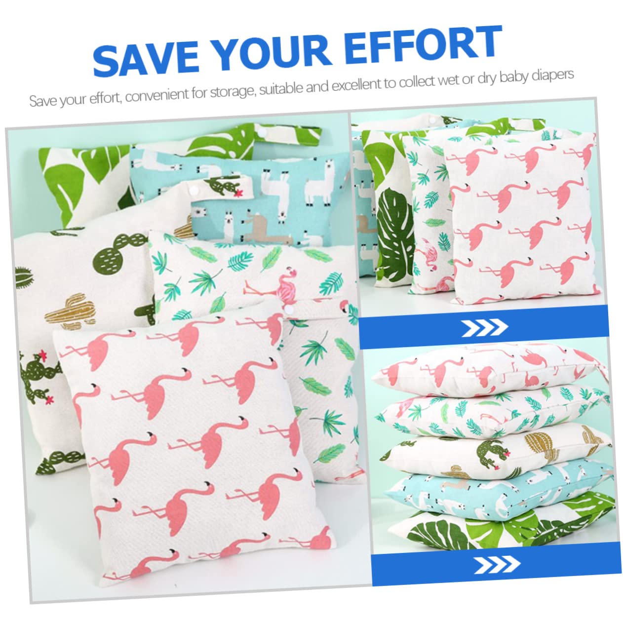 BESTonZON Cloth Diaper Organizing Pouch Diaper Bag Organizer Pouches Breathable Material