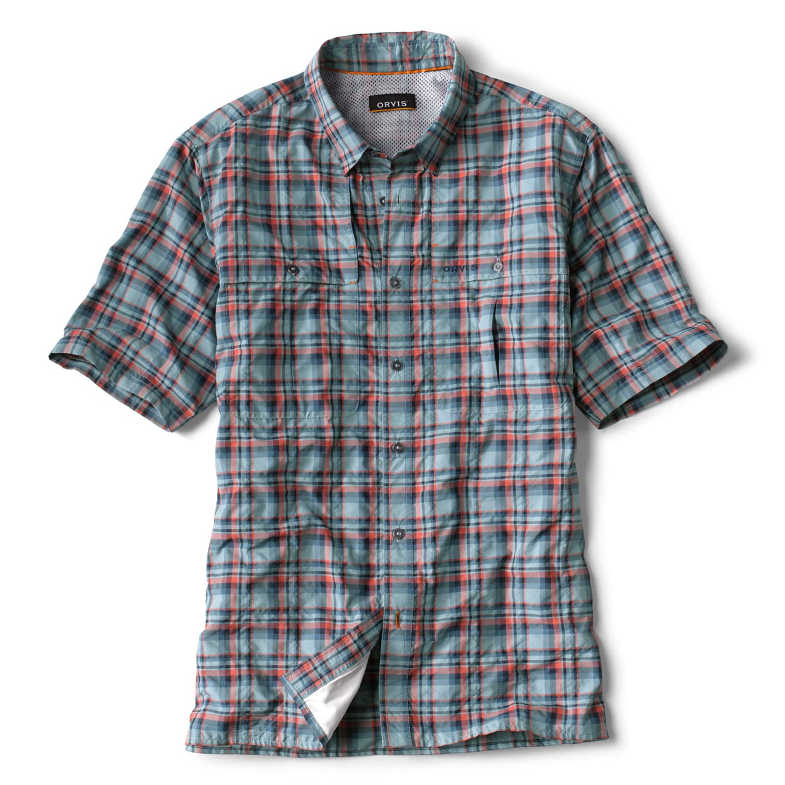 Men's Open Air Plaid Short-Sleeved Casting Shirt
